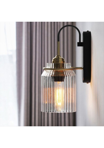 Iskandinav Amerikan Duvar Sconce 85-165V Su Geçirmez Temiz Dalgalar Cam Gölgesi Dekoratif Duvar Lambası Yatak Odası Liv Oda Yemek (Yurt Dışından) fiyatları