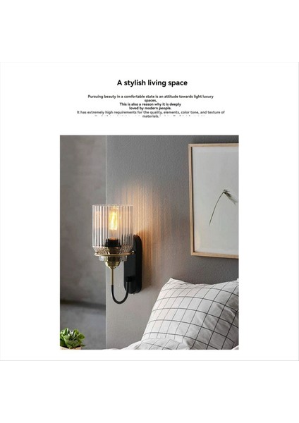 Iskandinav Amerikan Duvar Sconce 85-165V Su Geçirmez Temiz Dalgalar Cam Gölgesi Dekoratif Duvar Lambası Yatak Odası Liv Oda Yemek (Yurt Dışından) modelleri