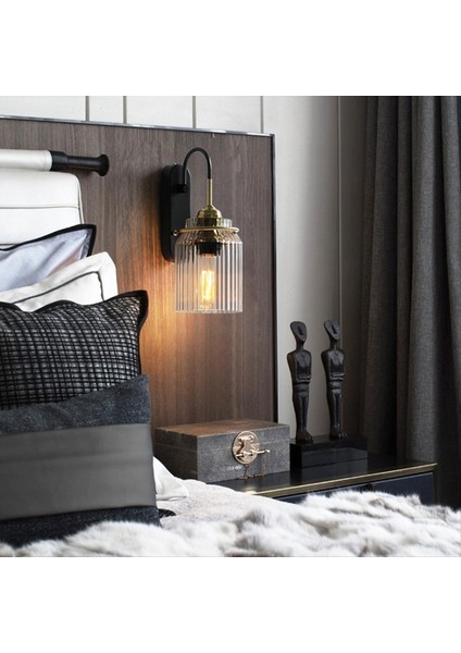 Iskandinav Amerikan Duvar Sconce 85-165V Su Geçirmez Temiz Dalgalar Cam Gölgesi Dekoratif Duvar Lambası Yatak Odası Liv Oda Yemek (Yurt Dışından) indirimleri
