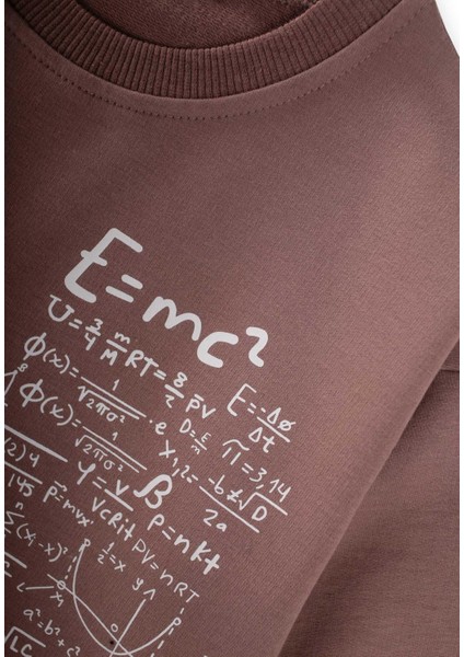 Işlem Baskılı Eşofman Takım 2-7 Yaş Sütlü Kahve modelleri