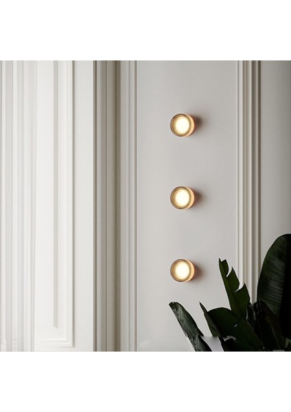 Yatak Odası Için LED Duvar Lambaları Kapalı Kapalı Açık LED Yuvarlak Sconce Işık Armatürleri Arka Plan Armatürü Akrilik Işık A (Yurt Dışından) fırsatları