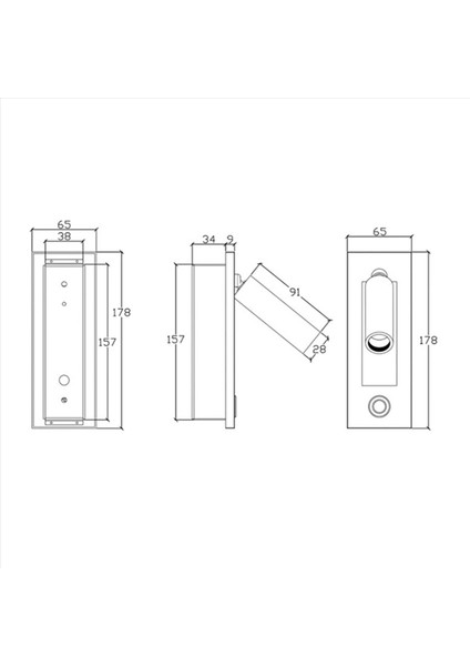 2x Okuma Işıkları Başlık Duvar Işığı Okuma Işık Gömülü Push Switch Oturma Odası Için Duvar Lambaları Yatak Odası Siyah (Yurt Dışından) modelleri