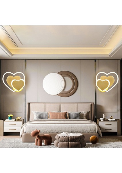 16W 3000K Sıcak Işık Kalp Şekleli LED Duvar Lambası Yatak Odası Çalışma Restoranı Için Modern Duvar Lambası Ktv Otel Duvar Lambası (Yurt Dışından) fiyatları