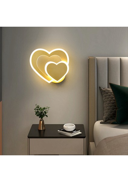 16W 3000K Sıcak Işık Kalp Şekleli LED Duvar Lambası Yatak Odası Çalışma Restoranı Için Modern Duvar Lambası Ktv Otel Duvar Lambası (Yurt Dışından) modelleri