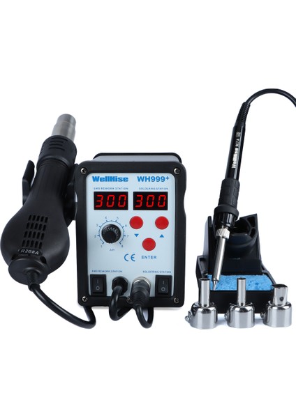 Wh 999+Dijital Ekran Sıcak Hava Üflemeli Isı Ayarlı Havya Lehim Istasyonu Seti ,10 Lu Havya Ucu , Lehim Pompası,cımbız,lehim Teli modelleri