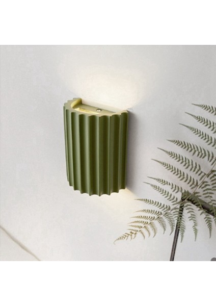 2x Yatak Odalı Duvar Lambası Ev Girişi Koridor Oturma Odası Lambası Reçine Duvar Lambası Kapalı Duvar Lambası Başucu Lambası (Yeşil) (Yurt Dışından) indirimleri