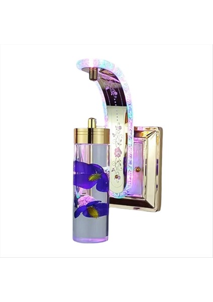 Lüks Dekoratif Duvar Lambası Akrilik Abajur Duvar Lambası Iskandinav Koridoru Güzel Çiçek Avizesi Asil Menekşe (Yurt Dışından)