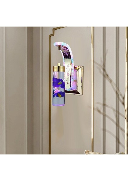 Lüks Dekoratif Duvar Lambası Akrilik Abajur Duvar Lambası Iskandinav Koridoru Güzel Çiçek Avizesi Asil Menekşe (Yurt Dışından) indirimleri