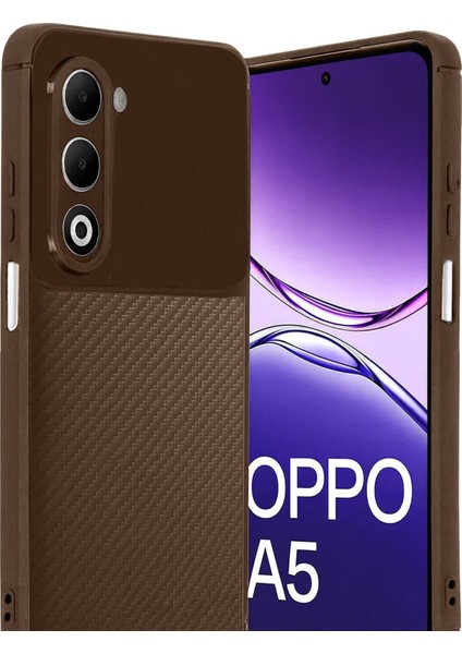 CPT16 Oppo A5 4g Auto Focus Karbon Kapak - Kahverengi fiyatları