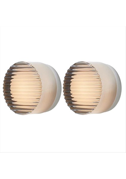 2 LED Duvar Lambaları Oturma Odası Modern LED Duvar Lambası Iskandinav Lüks Gece Işığı Çizgili - Gri (Yurt Dışından)