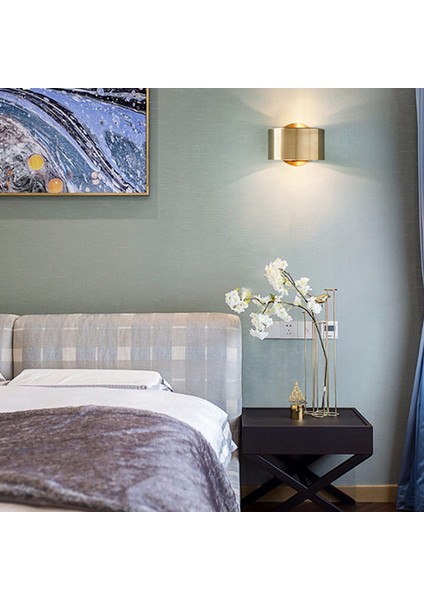 2x LED Duvar Işığı Duvar Sconce Dekoratif Duvar Aydınlatma Iç Mekan Minimalist Altın Duvar Işık Fikstür Sıcak Işık (Yurt Dışından) fiyatları