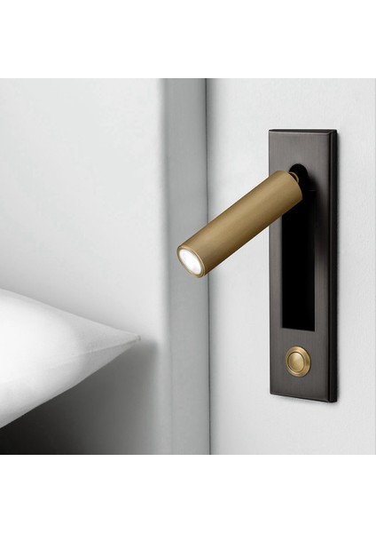 2x Okuma Işıkları Başlık Duvar Işığı Okuma Işık Gömülü Push Switch Oturma Odası Için Duvar Lambaları Yatak Odası Siyah Altın (Yurt Dışından) modelleri