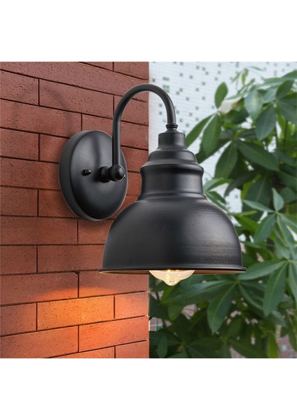 Vintage Duvar Sconce Gooseeck Barn Düz Işık Endüstriyel Vintage Çiftlik Evi Duvar Sconce Açık Su Geçirmez (Siyah) (Yurt Dışından) modelleri