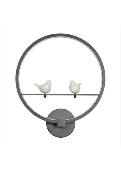 18W 3000K Sıcak Işık Iki Kuş Yüzük LED Duvar Lambası LED Modern Duvar Lambası Oturma Odası Yatak Odası Başucu Aydınlatma Siyah (Yurt Dışından)