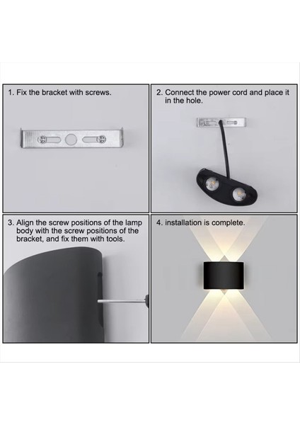 LED Duvar Lambası Açık IP65 Su Geçirmez Yukarı Aydınlık Aydınlatma Kapalı Merdiven Bahçesi Acconce Işık Plastik AC110-220V (Yurt Dışından) fırsatları