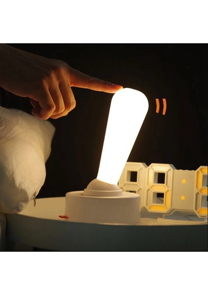 Rocker Işık USB Kapalı Yatak Odası Başucu Atmosfer Işık LED Basit Silikon Kablolamasız Dimmable Duvar Işığı B (Yurt Dışından) modelleri