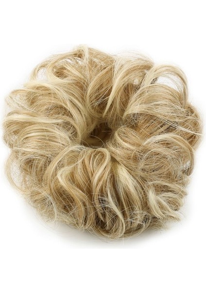 Saçlı Lastikli Topuz Toka / Karamel Platin Röfleli fiyatları