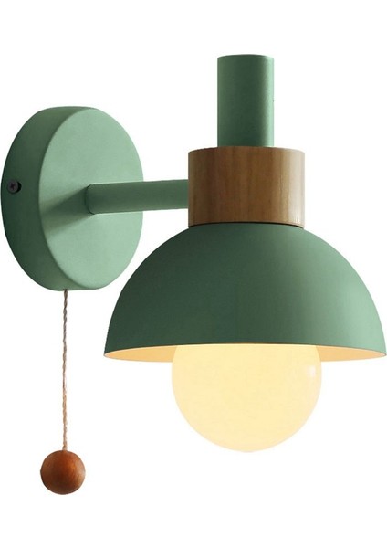 Oturma Odası Sundurma Koridor Lambası Nordic Minimalist Modern Yatak Odası Başucu Lambası Macaron Duvar Lambası (Yeşil) (Yurt Dışından)