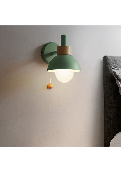 Oturma Odası Sundurma Koridor Lambası Nordic Minimalist Modern Yatak Odası Başucu Lambası Macaron Duvar Lambası (Yeşil) (Yurt Dışından) fırsatları