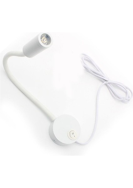 Duvara Monte Okuma Lambası Duvar Lambası Hortum Başucu Lambası Anahtarı Kontrolü Minimalist Stil Duvar Lambası (Beyaz Abd Fişi) (Yurt Dışından) modelleri