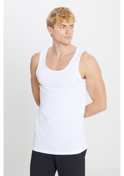 Erkek Beyaz Standart Fit Normal Kesim %100 Pamuk 2'li Atlet Paketi fiyatları