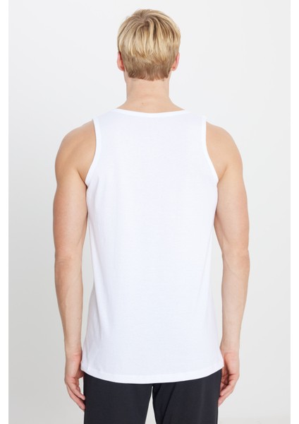 Erkek Beyaz Standart Fit Normal Kesim %100 Pamuk 2'li Atlet Paketi