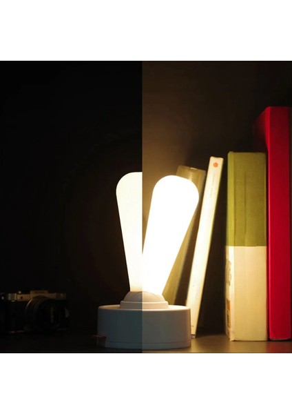 Rocker Işık USB Kapalı Yatak Odası Başucu Atmosfer Işık LED Basit Silikon Kablolamasız Dimmable Duvar Işığı B (Yurt Dışından) indirimleri