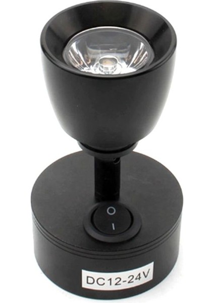 Duvar Lambası Başucu Spot Işığı Rv Işık Okuma Lambası Kipi Karto Rv Tekne Vb Için Işık Anahtarı (Siyah) (Yurt Dışından)