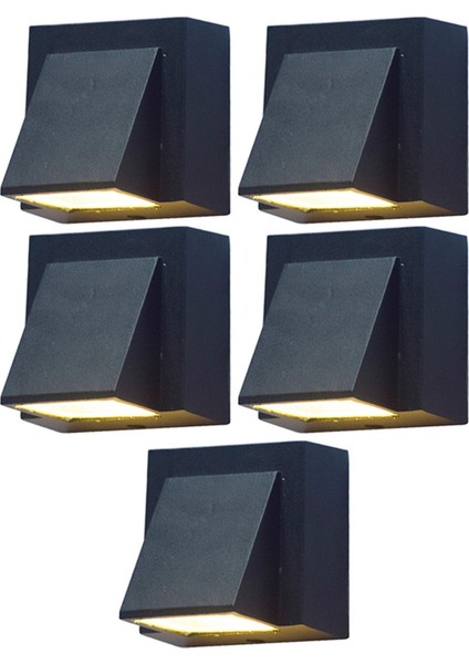 5x 3W Modern Minimalist Yaratıcı Duvar Lambası LED Açık Bahçe Işık Kapısı Işık Balkon Bahçesi Işık Sıcak Beyaz (Yurt Dışından)