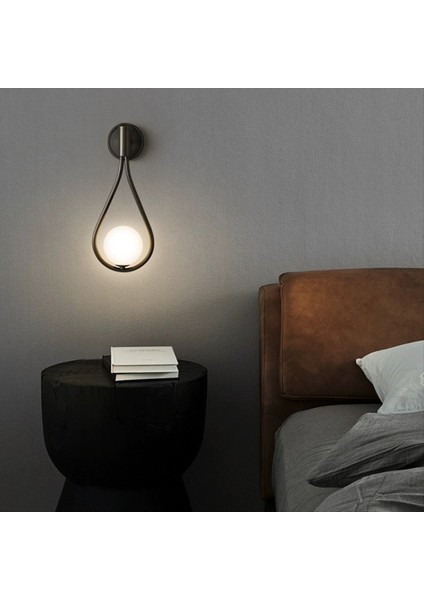 Pirinç Duvar Lambaları Minimalist Cam Top Duvar Hafif Yatak Odası Oturma Odası Banyo Koridor Aydınlatma Armatürleri B (Yurt Dışından) fiyatları