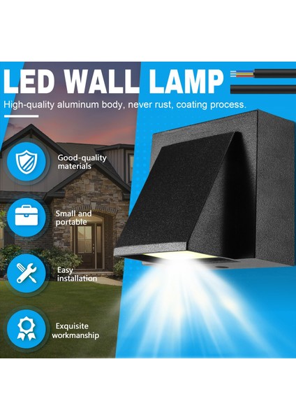 5W Modern LED Duvar Işığı Açık Su Geçirmez Duvar Lambası Koridor Için Avlu Kapısı Teras Balkon Bahçesi (Yurt Dışından) fırsatları