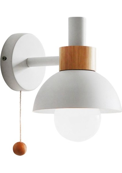 Oturma Odası Sundurma Koridor Lambası Nordic Minimalist Modern Yatak Odası Başucu Lambası Macaron Duvar Lambası (Beyaz) (Yurt Dışından)