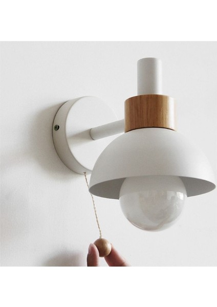 Oturma Odası Sundurma Koridor Lambası Nordic Minimalist Modern Yatak Odası Başucu Lambası Macaron Duvar Lambası (Beyaz) (Yurt Dışından) indirimleri