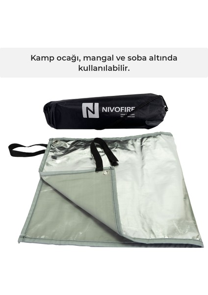 Çadır Sobası Altı - Çok Amaçlı Yanmaz Mat 50x100cm