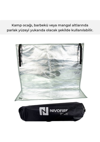 Çadır Sobası Altı - Çok Amaçlı Yanmaz Mat 50x100cm