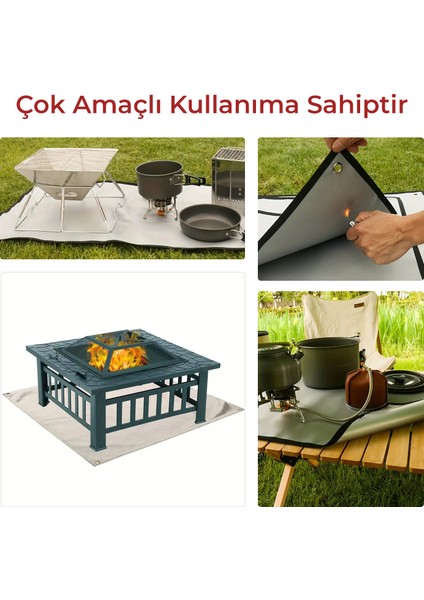 Çadır Sobası Altı - Çok Amaçlı Yanmaz Mat 50x100cm