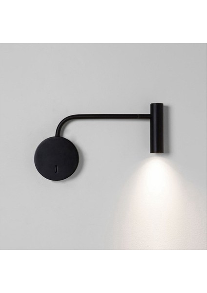 Otel Odası Okuma Lambası Switch Yatak Odası Açıkta Keniye Başucu Lambası Okuma Duvar Lambası Spot Işığı (Siyah) (Yurt Dışından) indirimleri