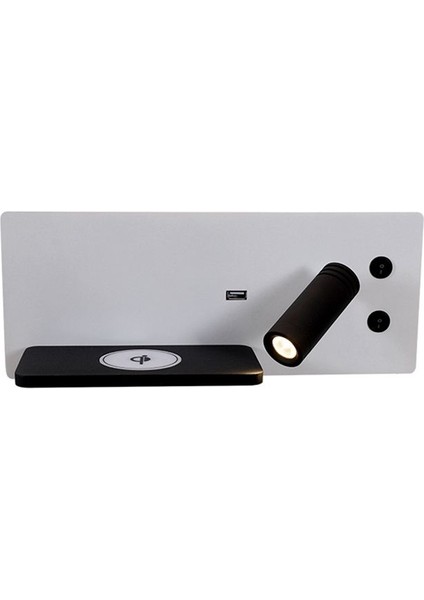 Modern Duvar Sconce Lamba Ev Dekoru Başucu LED Spot Işık Fikstür Kapalı Aydınlatma Oturma Odası Kablosuz Şarj Sağ C (Yurt Dışından) fırsatları