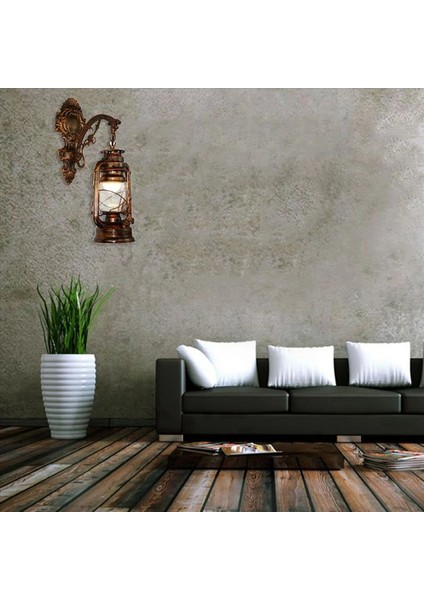 3x Vintage LED Duvar Lambası Ahır Fener Retro Kömür Yağ Duvarı Işık Avrupa Antika Stil (Yurt Dışından) modelleri