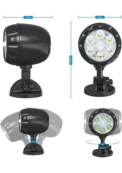 Pil Hareket Sensörü Işık Açık Dış Mokal Kullanılan Hareket Işıkları Dış Mekan 6 LED - 6000K Auto Kapalı 2 Pack (Yurt Dışından) modelleri