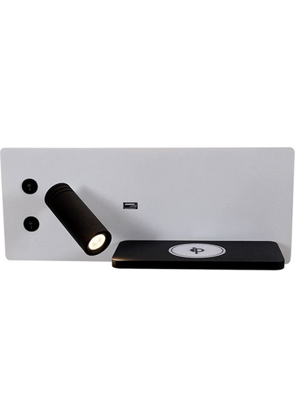 Modern Duvar Sconce Lamba Ev Dekoru Başucu LED Spot Işık Fikstür Kapalı Aydınlatma Oturma Odası Kablosuz Şarj Sağ C (Yurt Dışından) indirimleri