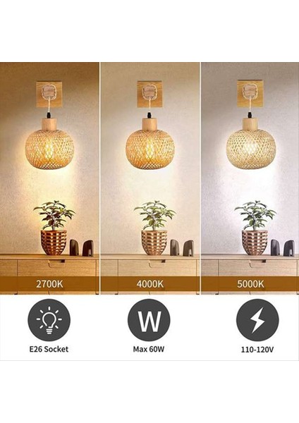 Retro Japon Tarzı Bambu Başucu Duvar Lambası Restoran Rattan Lambmine Yatak Odası Arka Plan Duvar Lambaları (Yurt Dışından) fırsatları