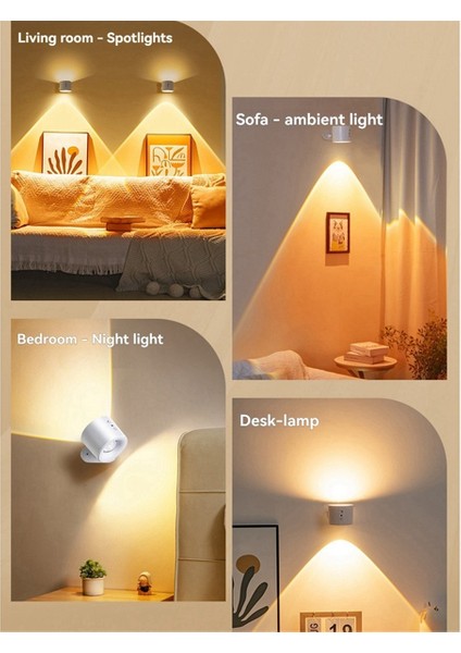 Tırnaksız Çift Kafalı Sıcak Işık Duvar Lambası Ev Yatak Odası Başucu Lamba Koridoru Gelişmiş Atmosfer Gece Işığı Beyaz (Yurt Dışından) indirimleri