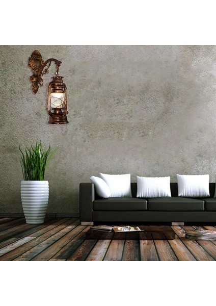 Vintage LED Duvar Lambası Ahır Fener Retro Kömür Yağı Duvar Işık Avrupa Antika Stil (Yurt Dışından) modelleri