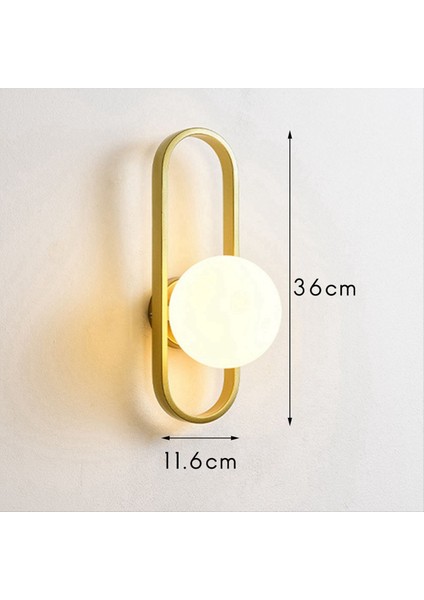 Duvar Lambası Başucu Lambası Modern Arka Plan Duvar Lambası Ortaçağ Küre Duvar Lambası Altın (Işıksız) (Yurt Dışından) fiyatları