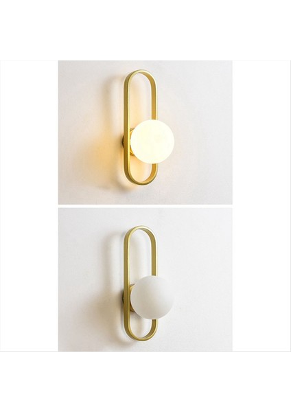 Duvar Lambası Başucu Lambası Modern Arka Plan Duvar Lambası Ortaçağ Küre Duvar Lambası Altın (Işıksız) (Yurt Dışından) fırsatları