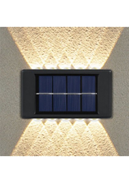 10 LED Güneş Duvar Lambası Açık Su Geçirmez Yukarı ve Aşağı Aydınlık Aydınlatma Bahçesi Güneş Işıkları Merdivenler Çit Güneş Işığı Lambası Işığı (Yurt Dışından) modelleri