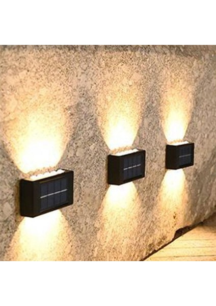 10 LED Güneş Duvar Lambası Açık Su Geçirmez Yukarı ve Aşağı Aydınlık Aydınlatma Bahçesi Güneş Işıkları Merdivenler Çit Güneş Işığı Lambası Işığı (Yurt Dışından) fırsatları