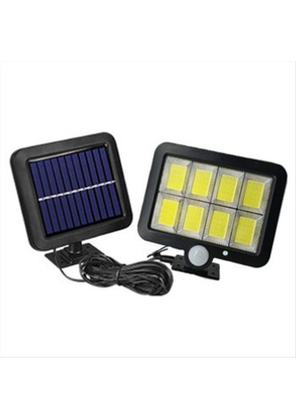 160 Cob Güneş Powered Hafif Açık Hareket Sensörü Güneş Işığı Su Geçirmez Duvar Lambası Bahçe Garaj Dar Yolu Sundurma Çit (Yurt Dışından)