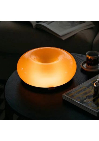 Turuncu Çörek Lambası Orta Yüzyıl Modern Lamba Başucu Lambası Yeni Art Deco Lambası Güzel Masa ve Duvar Dekorasyon Lambası (Yurt Dışından) fırsatları